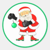 Kerstvakantie Boksen Ronde Sticker (Voorkant)