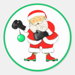 Kerstvakantie Boksen Ronde Sticker