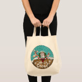 Kerstvakantie boodschappentas tote bag (Voorkant (product))