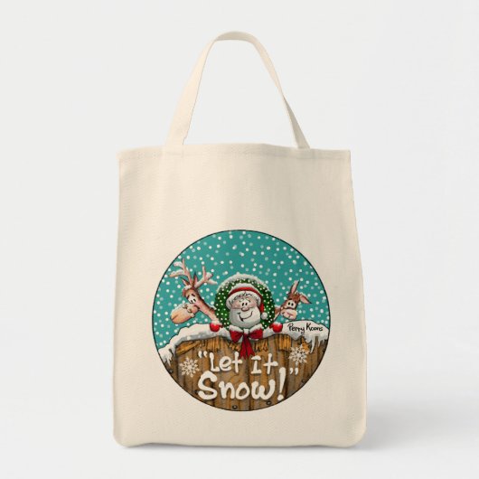 Kerstvakantie boodschappentas tote bag (Voorkant)