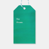 Kerstvakantie boom Waterverf Cadeaulabel (Achterkant)