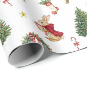 Kerstvakantie bosdieren cadeaupapier (Rol Hoek)