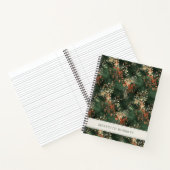 Kerstvakantie botanisch gepersonaliseerd notitieboek (Binnen)