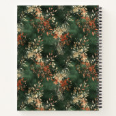 Kerstvakantie botanisch gepersonaliseerd notitieboek (Achterkant)