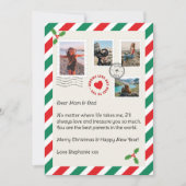 Kerstvakantie brief fotocollage feestdagenkaart (Voorkant)