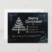 Kerstvakantie briefkaart van NYC (Voorkant / Achterkant)