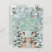 kerstvakantie briefkaart van robin hares (Voorkant / Achterkant)