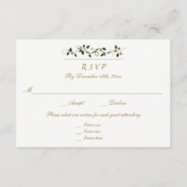 Kerstvakantie bruiloft 3 Entree RSVP reactie Kaartje