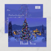 Kerstvakantie bruiloft bedankt je briefkaart. briefkaart (Voorkant / Achterkant)