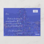 Kerstvakantie bruiloft bedankt je briefkaart. briefkaart (Achterkant)