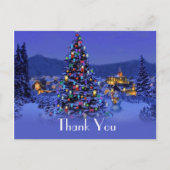 Kerstvakantie bruiloft bedankt je briefkaart. briefkaart (Voorkant)