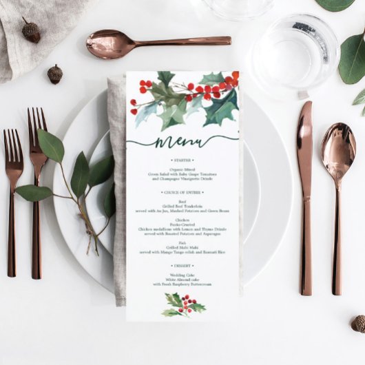 Kerstvakantie Bruiloft Bruidsfeest Menu