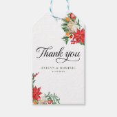 Kerstvakantie bruiloft budget Dank u wel Cadeaulabel (Voorkant)