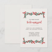 Kerstvakantie Bruiloft  Kaart (Voorkant / Achterkant)