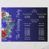 Kerstvakantie bruiloft programma programmakaart (Achterkant)