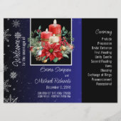 Kerstvakantie bruiloft programma programmakaart (Voorkant)