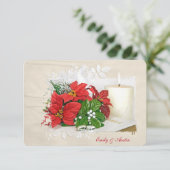 Kerstvakantie bruiloft RSVP Kaart (Staand voorkant)