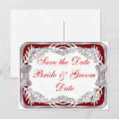 Kerstvakantie bruiloft Save the Date Briefkaarten (Voorkant / Achterkant)