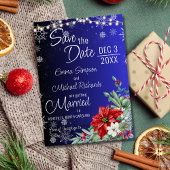 Kerstvakantie bruiloft Save the Date Kaart