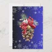 Kerstvakantie bruiloft Save the Date Kaart (Achterkant)