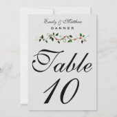 Kerstvakantie Bruiloft Tafel Nummer 5X7 Kaart (Achterkant)