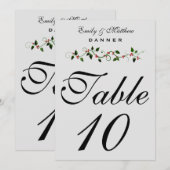 Kerstvakantie Bruiloft Tafel Nummer 5X7 Kaart (Voorkant / Achterkant)