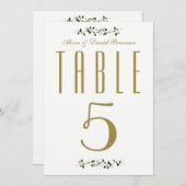 Kerstvakantie Bruiloftsreceptie Tafelnummer (Voorkant / Achterkant)