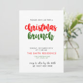 Kerstvakantie Brunch Invitation Kaart (Staand voorkant)