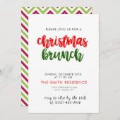 Kerstvakantie Brunch Invitation Kaart (Voorkant / Achterkant)