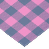 Kerstvakantie Buffalo Plain Roze Blauw Patroon Tafelkleed (Gekanteld)