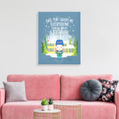 Kerstvakantie Buitenverlichting Canvas Afdruk (Insitu (Woonkamer))