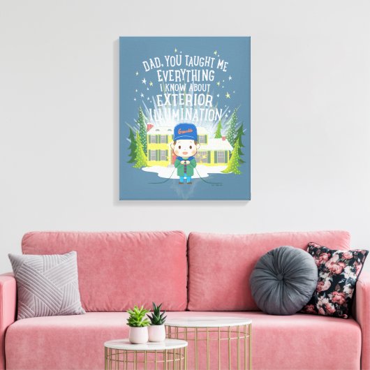 Kerstvakantie Buitenverlichting Canvas Afdruk (Insitu (Woonkamer))