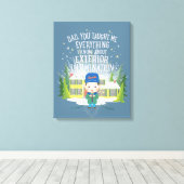 Kerstvakantie Buitenverlichting Canvas Afdruk (Insitu (Houten vloer))