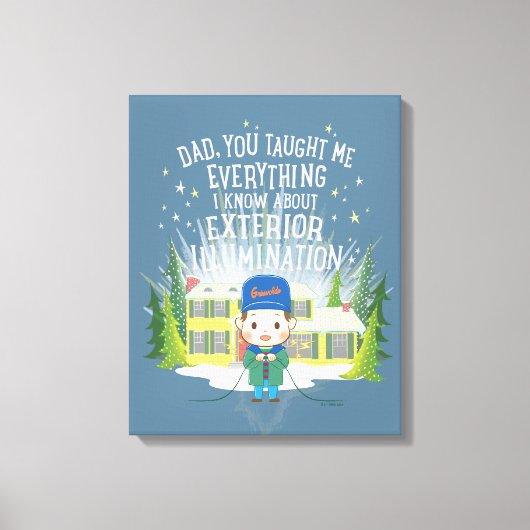 Kerstvakantie Buitenverlichting Canvas Afdruk (Voorkant)