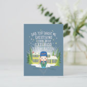 Kerstvakantie Buitenverlichting Feestdagenkaart (Staand voorkant)