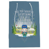 Kerstvakantie Buitenverlichting Medium Cadeauzakje (Voorkant)