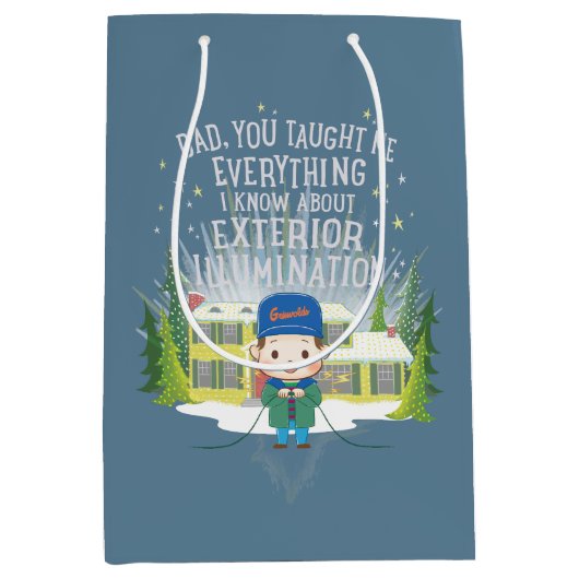 Kerstvakantie Buitenverlichting Medium Cadeauzakje (Voorkant)