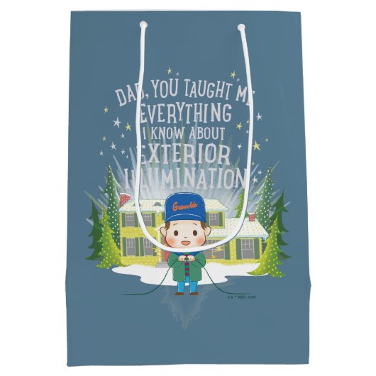 Kerstvakantie Buitenverlichting Medium Cadeauzakje (Achterkant)