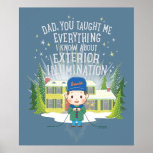 Kerstvakantie Buitenverlichting Poster