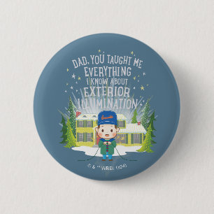 Kerstvakantie Buitenverlichting Ronde Button 5,7 Cm
