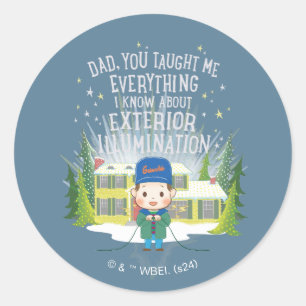Kerstvakantie Buitenverlichting Ronde Sticker