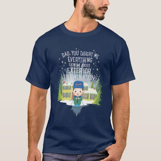 Kerstvakantie Buitenverlichting T-shirt (Voorkant)