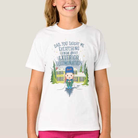 Kerstvakantie Buitenverlichting T-shirt (Voorkant)