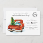 Kerstvakantie Business Logo Jaarlijks feest Kaart (Voorkant)