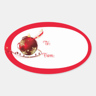 Kerstvakantie Cadeaukaartjes Stickers