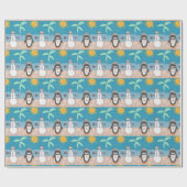 kerstvakantie cadeaupapier (Vlak)