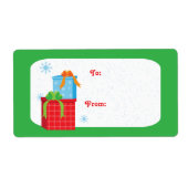 kerstvakantie cadeaus cadeaulabels voor labels (Voorkant)