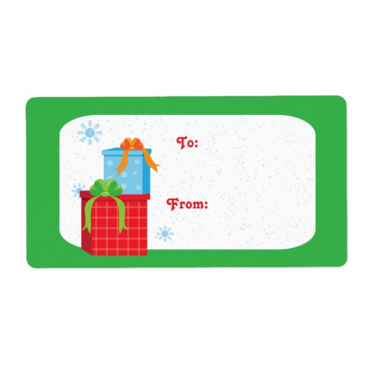 kerstvakantie cadeaus cadeaulabels voor labels (Voorkant)