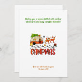 Kerstvakantie Camper rendier Outdoor Feestdagenkaart (Voorkant / Achterkant)