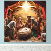 kerstvakantie canvas afdruk (Insitu (Houten vloer))